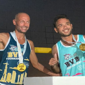 First place for Nohra and Yamak in the Dubai open Volleyball championship
