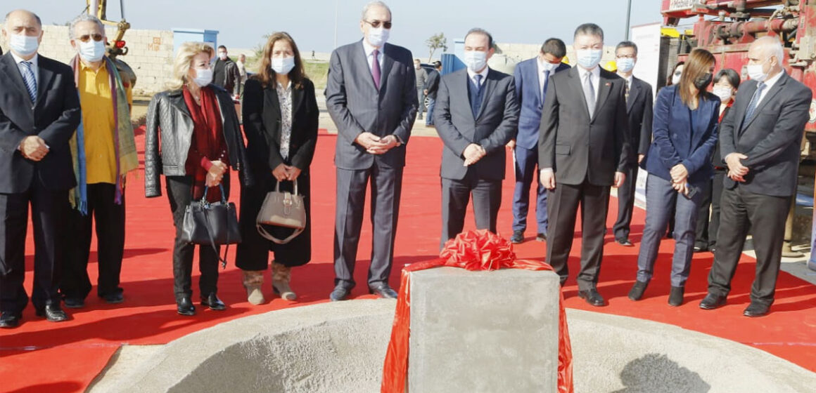 Mortada and Kejian lay cornerstone for new Conservatoire building in Dbayeh funded by Chinese government