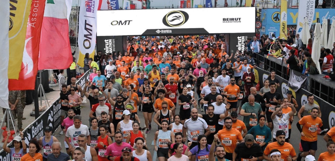 Beirut Marathon - revives Lebanon lively spirit, right to peace - Fifteen thousand participants from 38 countries lit up a rainbow in Beirut sky Beirut Marathon Lights Up the City with 15,000 Runners from 38 Countries